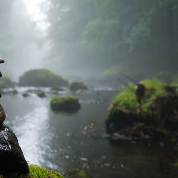 Pebble Stack by the river