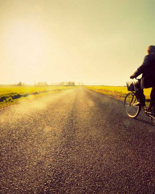 Cycle away in the Sunset