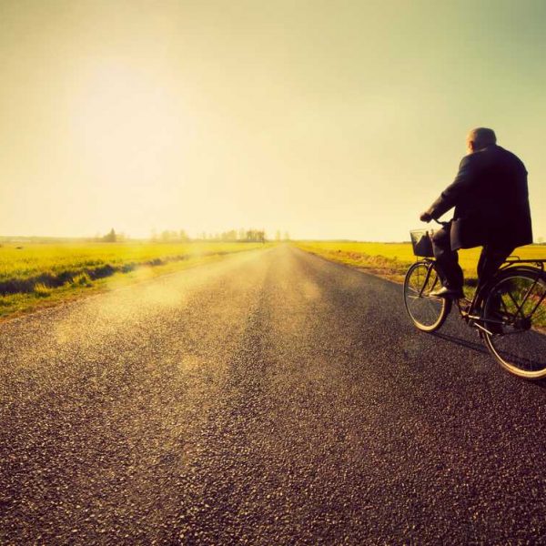 Cycle away in the Sunset